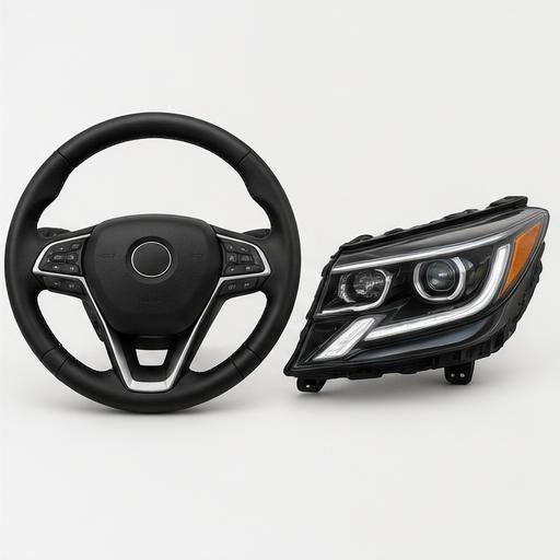 Sample · Steering wheel & headlight set
